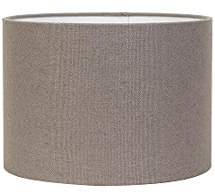 Light & Living Cilinder lampenkap Livigno - Lever - Ø40x30 cm - Lampenschirm ohne Lampenfuß - Braun - Metallgestell - Rund - Stoff, PVC - Freistehend