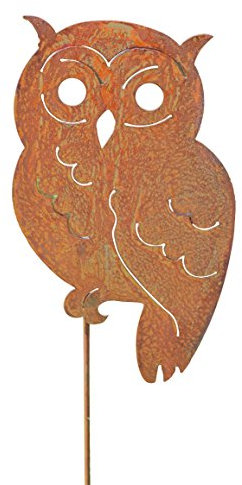 Vosteen spina giardino gufo 119 cm metallo ruggine Decorativa da giardino ruggine