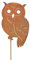 spina giardino gufo 119 cm metallo ruggine Decorativa da giardino ruggine