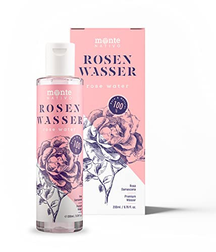 Acqua di Rose Purа MonteNativo, Doppia Distillazione di Vapore, Cosmetici Naturali
