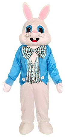 MatGui Ostern Party Hase Cartoon Kostüm - Plüsch Deluxe Unisex Cosplay Maskottchen für Erwachsene
