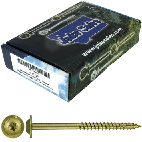 Jake Sales #10 x 2-1/2 Bronze Star Multipurpose Exterior Coated Modified Truss Head Cabinet Wood Screw Torx/Star Drive Head - (5 POUNDS - 395 Approx. Screw Count)