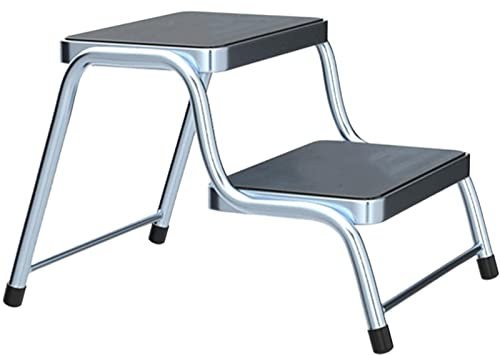 Xtremeauto Double Steel Caravan Step - Extra Large, Heavy Duty, Non-Slip, Versatile, Silver, Modern Steel Step Stool for Caravan, Motorhome, Campervan