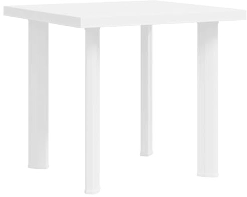 vidaXL Gartentisch Weiß 80x75x72 cm Kunststoff