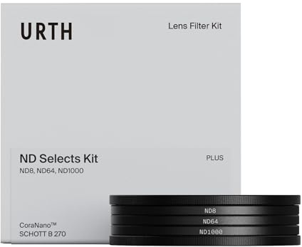 Urth 39mm 3-in-1 ND Selects Lens Filter Kit (Plus) | Neutral Density ND8, ND64, ND1000, 20-Layer Nano-Coated, HD Optical Glass Camera Filters with 2 Caps