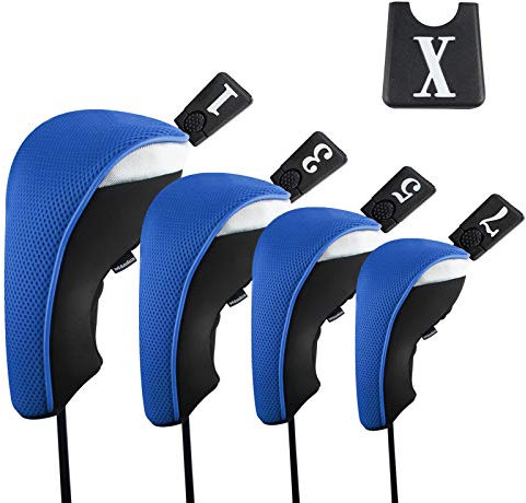 Andux Golf Driver Wood Head Covers 460cc Driver 4er Pack blau