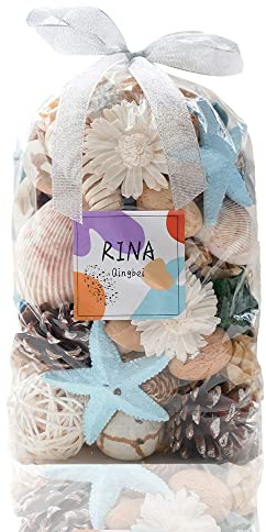 Qingbei Rina Pot pourri Bag,Ocean Scented Dried Flower,500g(Blue)