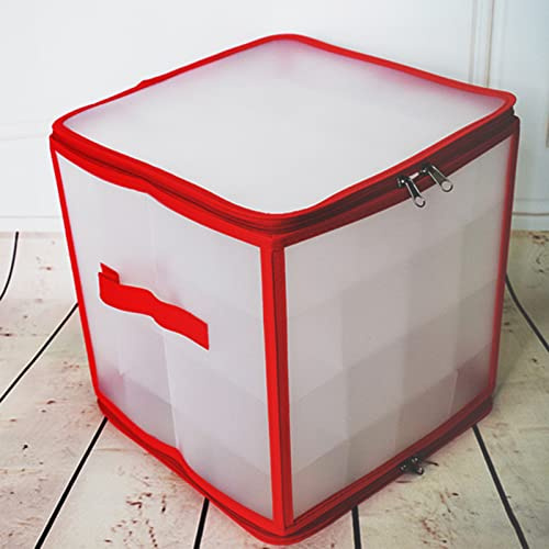 jackfru Aufbewahrungsbox für Weihnachtskugeln, Halbtransparent Weihnachts-aufbewahrungsbix Sortierbox, 64 Fächer Schachteln ​für Weihnachtsschmuck