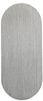 Rosetta adesiva in acciaio inox ovale – rosetta cieca autoadesiva con 3M VHB – K320 rettificato – antiruggine e di alta qualità – per porte con cilindro profilato – Made in Germany – forte qualità di