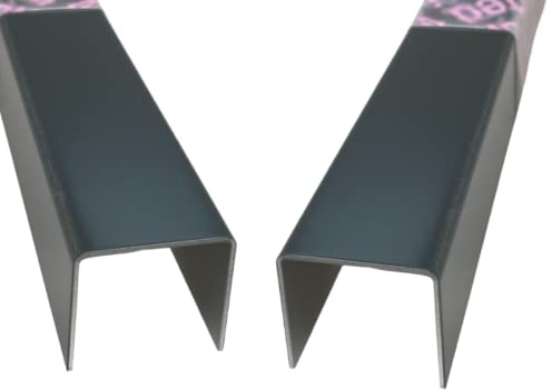 Alu U-Profil anthrazitgrau Abdeckprofil aus 0,8mm Aluminium grau RAL 7016 Einfassprofil Kantenprofil Abschlussprofil Aluminiumschienen Aluschiene Schenkelinnenmaß: 40 x 80 x 40 mm Länge: 2000 mm