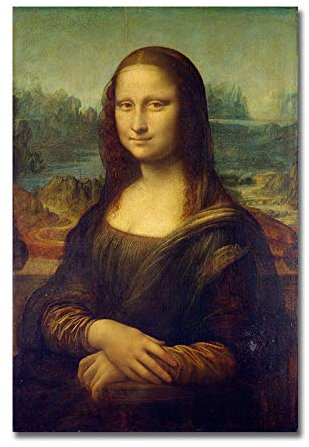 Mona Lisa, berühmtes Ölgemälde, Poster, Wandkunst, Bild, Leinwanddruck, Dekoration, Gemälde für Wohnzimmer, Dekoration, Poster, 29,7 x 42 cm, rahmenlos