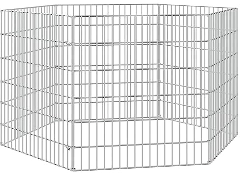 vidaXL Free Range Animal Enclosure 6-Panel 54x60 cm Galvanised Iron