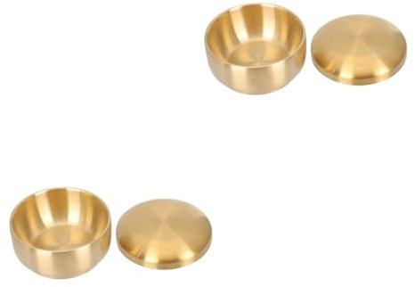 MAGICLULU 2 Pezzi Ciotola Con Coperchio in Stile Coreano Ciotola Per Zuppa in Acciaio Inossidabile Ciotola Per Zuppa Ciotola Per Riso Piccola Cucina Forniture Per Uso Domestico
