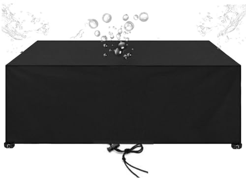 HOLEILUCK Schutzhüllen Für Gartenmöbel 180x80x100cm Schutzhülle Für Gartentisch Schwerlast - Oxford Gewebe Schwarz Schutzhülle Wasserdicht Schutzhülle Gartenmöbel Abdeckplane Gartenmöbel Wasserdicht