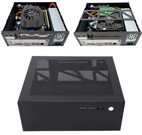 Caja Pequeña para PC ITX, Caja para PC con Caja Micro ITX de Acero, con Puerto USB 3.0, Ranura PCI, para Fuente de Alimentación Flex, para Computadora PC