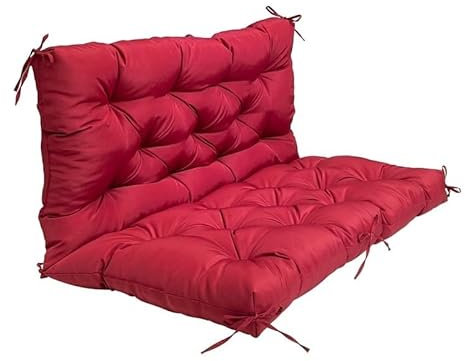 Verdicktes, rutschfestes Outdoor-Schaukelkissen-Set für Gartenbank, überfüllte Sitzkissen mit Rückenlehne für 2- und 3-Sitzer, Terrassenmöbel, Loungesessel, Matten für den Außenbereich