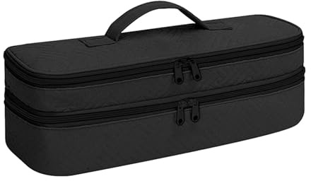 Bolsa para Plancha De Pelo - Estuche De Transporte De Doble Capa para Secador De Pelo De Viaje | Bolsa Organizadora De Almacenamiento Portátil para Mujeres, Compatible con El Secador De Pelo