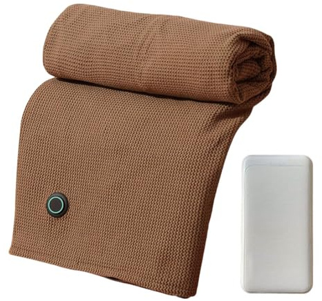 JUCHRZEY Tragbare elektrische USB-Heizdecke, Heizdecke, Schal, beheizter Schal (Kaffee) mit Strom