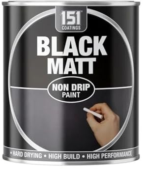 PNJB Non-Drip Black Matt Paint, Interior & Exterior, Hard-Drying, High Performance, Mess-Free Application, Ideal For Wood, Metal,300ml (1PCS)