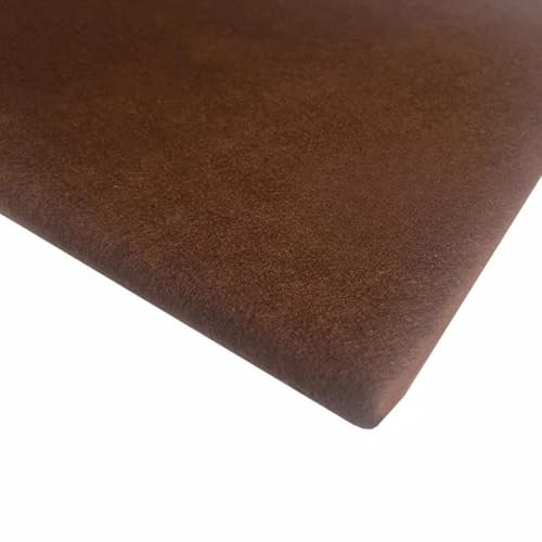Filzstoff Stoff Meterware - Großes Stück 112 x 100 cm - Weicher Filz Stoff Uni für Kleidung, Accessoires, Dekorationen, Kreationen, Patchwork - Stoff zum Nähen - Bastelfilz (Braun)