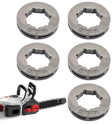 Piñón de Llanta 10 mm 7 Dientes | 5 Piezas De Repuesto Para Piñón De Borde | Accesorio de Corte y Repuesto para Motosierra con Cadena de 3/8-7 Dientes