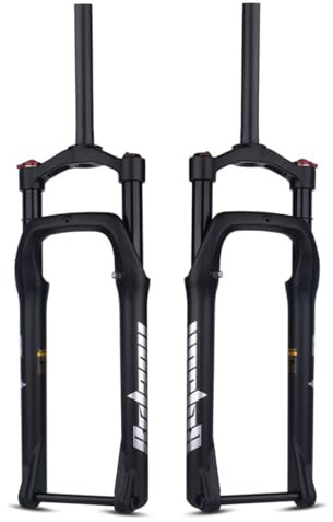 KANGXYSQ 26 X 4,0 Zoll Fat Tire Luft Federgabel Federweg 120 Mm 28,6 Mm Gerade Fahrradgabel Manuelle Verriegelung Steckachse 15 X 135 Mm Vorderradgabel Passend for Snow Beach Mountainbikes