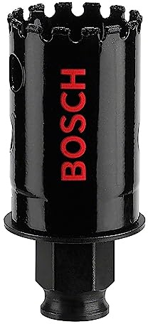 Bosch Accessories Professional 1x Diamant-Lochsäge Diamond for Hard Ceramics (für Fliesen, Stein, Ø 32 mm, Zubehör für Schlagbohrer)