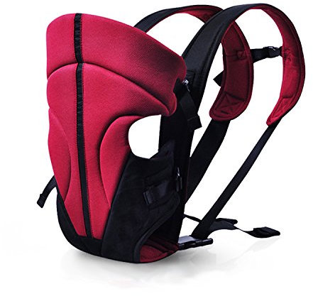 SONARIN Classic Vorder und Rückseite Babytrage, Ergonomisch, One Size Fit für alle, Anpassung an das Wachstum Ihres Kindes, Drei Carrier-Methode, Ideal Geschenk(Dunkelrot)