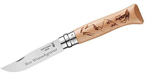 OPINEL Messer No. 8 GRAVURE RANDO (mit Gravur, Gr. 8)