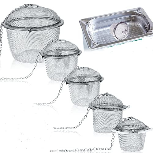 5 x Reinigungskörbe, Teilereiniger, Haltekörbe, Tee-Ei für Teile, die Reinigungskugel halten