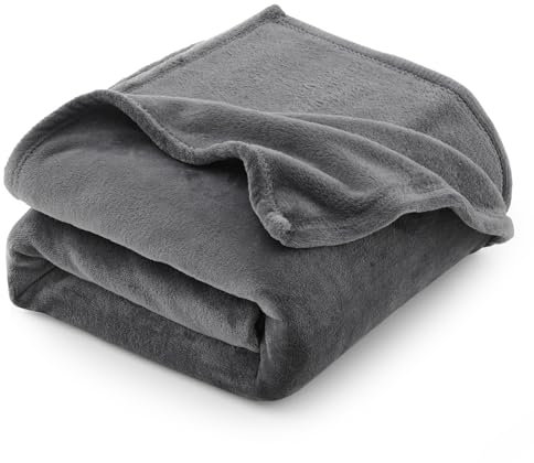 CozyLux Kuscheldecke Flauschig Decke Groß XXL 220x240 cm für 4 Jahreszeiten - Weich/Warm/Leicht Sofadecke Wohndecke Couchdecke für Bett/Sofa/Couch, Flanell Fleecedecke 240x220 cm Grau