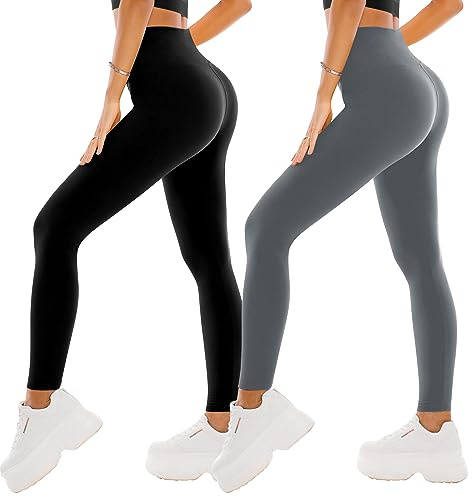 SINOPHANT 2 Leggins Mujer Pantalon Yoga Mallas Deporte Leggings Suaves Elásticos de Cintura Alta Pilates