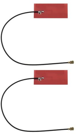 VGOL Lot de 2 antennes WiFi à Gain élevé I-PEX1 2,4 GHz 5 GHz pour adaptateurs WiFi 5 et 6 Ordinateurs Portables de Bureau 13 cm PCB FPC Patch Antenne Double Bande