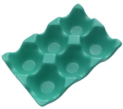 Gatuida Contenitore Elegante per Uova in Ceramica per Organizzazione Cucina 6 Griglie Antiscivolo e Antiurto, Porta Uova per Frigorifero