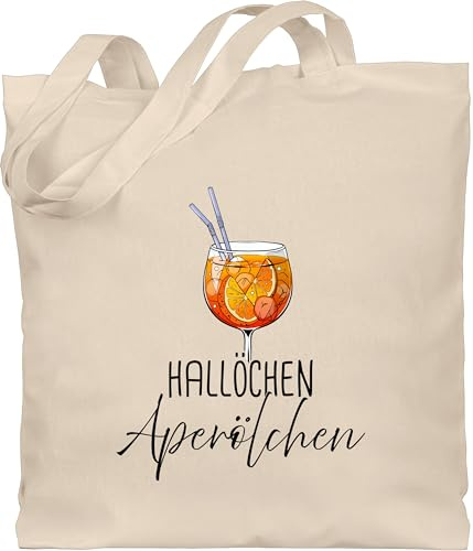 Shirtracer - Baumwolltasche - Karneval & Fasching - Taschen - Hallöchen Aperölchen I Aperol Spritz Mädelsabend I Aperol Spritz Geschenk