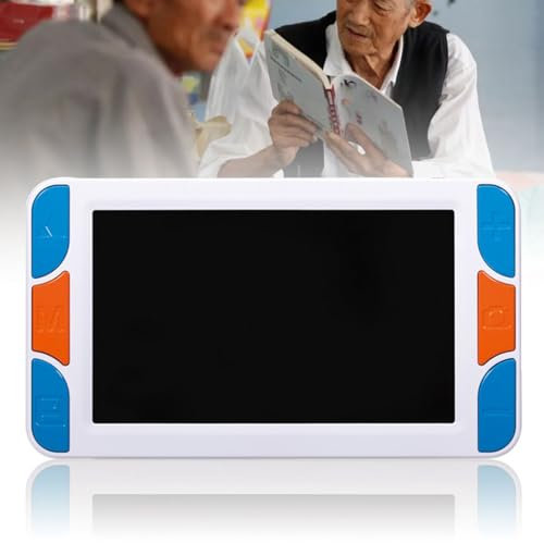 Oiyekntd 5,0-Zoll-tragbare Digitale Lupe, 3-48-fache Vergrößerung, 26 Farbmodi, verstärkungsangepasste Videolupe, Handlupe, visuelle Hilfsmittel für Sehbehinderte