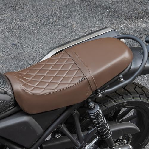 Integriertes Motorrad-Sitzkissen, stoßdämpfender Beifahrer-Fahrer, Dual-Doppel-Sitzpolster, Sitzbezug, kompatibel mit Ho-nda CL SCL 250 300 500 CL SCL250 CL SCL 300 CL SCL 500 2023 2024 (Braun)