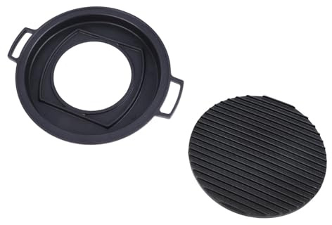 Parrilla de Carbón para Barbacoa Coreana, Mini Hibachi de Aleación de Aluminio para Calentamiento Rápido, Picnics de Acampada (Círculo grande)
