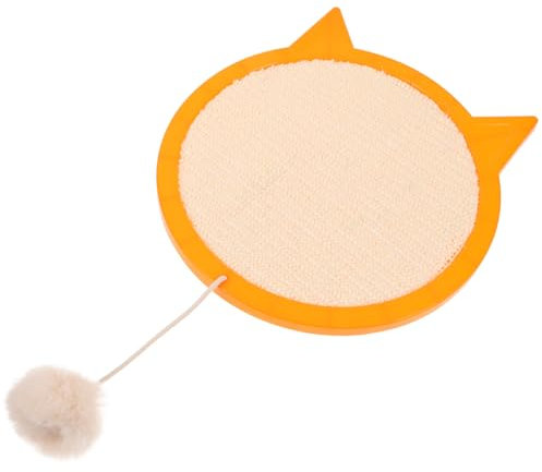 HAPINARY Katzen Kratzbrett Mit Saugnapf Holz Kratzmatte Für Katzen Mit Spielball Kratzpad Zur Möbelpflege Multifunktionale Katzenunterlage Für Spiel Und Entspannung