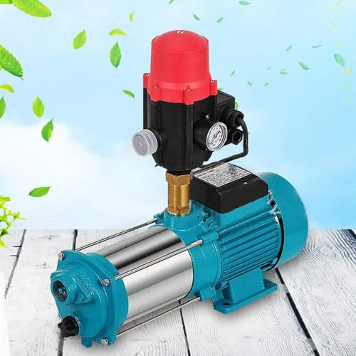 Kreiselpumpe 1300W Edelstahl Hauswasserwerk Gartenpumpe Hauswasserwerk 4000 L/H 9.8 Bar Steuerung Kreiselpumpe Selbstansaugend Bewässerungspumpe Max Saughöhe 8m