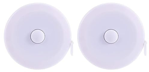 2 Piezas Cinta Métrica Sastre, Suiyeejan 200cm/79 Pulgadas Cinta Métrica Retráctil, Doble Escala Cintas Métricas, Para Coser y Medir Cintura, Pecho, Pecho y Brazos, Blanco Blanco