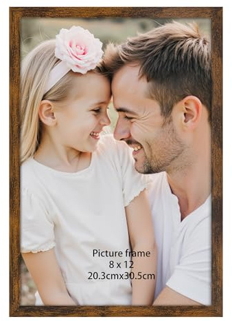 Ditwis Bilderrahmen 20x30 Braun, Fotorahmen für 30x20 cm Fotos und Bilder, Wand- und Tischaufstellung, Modern Rahmen für Wohn-, Schlaf- und Büroräume