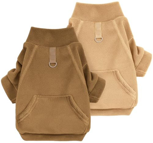 Mosukoirl Hundepullover Hund Hoodie Haustier Warme Mäntel Baumwolle Sweatshirts Hund Kleidung mit Tasche Welpe Pullover Hund Overall für kleine mittlere Hunde