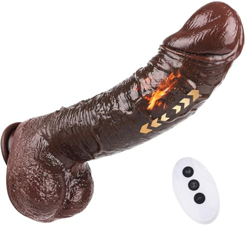 Huge Thick Thrusting Dildo Sex Toys Vibrator-Penis with 9 Vibrating& 3 Thrusting&Heating Dildos Adult Toys for Women Sex Machine Anal Dildo for G-Spot Anal Toys for 10 Inch Vibrators witch Suction Cup