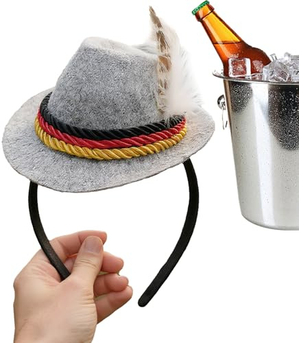 Yongany Oktoberfest Stirnbänder - Bierfest Kopfbedeckung Zubehör | Filzhüte Stirnbänder Dekoration für Frauen Halloween Mottopartys Oktoberfest Erwachsene