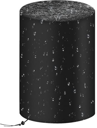 Cubierta para Barril de Lluvia 200L - Funda Impermeable Con Cordón De Cierre - Protección Ajustable Antipolvo para Equipos de Patio Jardín y Muebles Exteriores en Todas las Condiciones