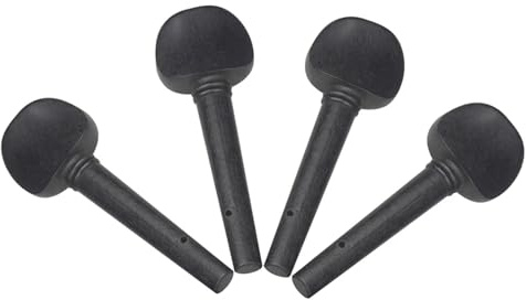 4 clavijas de afinación ébano, repuestos for instrumentos cuerda, accesorios for violín 4/4, 3/4, 1/4, 1/2 y 1/8(3-4 Violin Pegs)