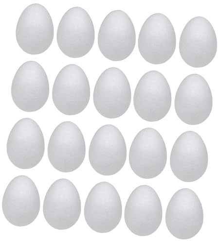 Nishiyuenyi Uova Di Pasqua in Schiuma per Lavoretti, Decorative Artigianato Fai-Da-Te, Decorazioni Pasquali per Attività in Classe, Riempitivi per Cestini, Ghirlanda, 20 Pezzi 10 Cm