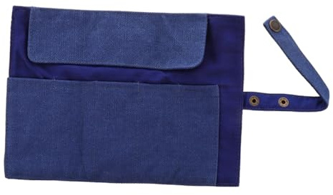 Organizador de Rollos de Reloj Azul, Lona, Portátil para Viaje, Capacidad