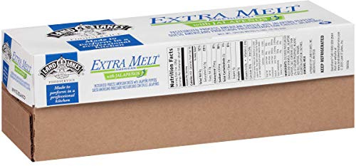 Land O Lakes Extra Melt American Cheese with Jalapenos, 5 Pound -- 6 per case.